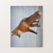 Mooie rode vos in sneeuw legpuzzel (Verticaal)