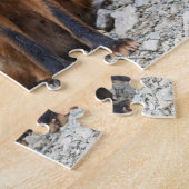 Mooie rode vos met brede open mond legpuzzel (Zijkant)