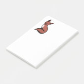 Mooie rode vos post-it® notes (Schuin)