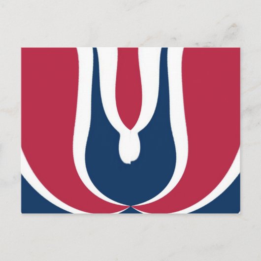 Mooie rode, witte, blauwe textuur kleur Abstract Briefkaart (Voorkant)