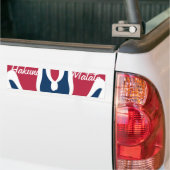 Mooie rode, witte, blauwe textuur kleur Abstract Bumpersticker (Op Truck)