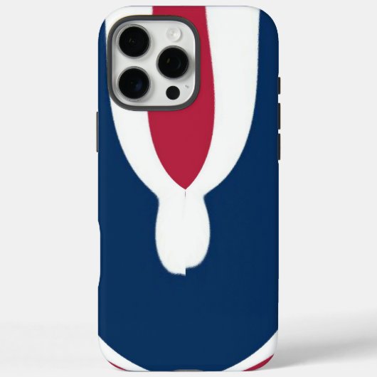 Mooie rode, witte, blauwe textuur kleur Abstract Case-Mate iPhone Case (Achterkant)