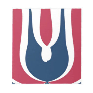 Mooie rode, witte, blauwe textuur kleur Abstract Notitieblok