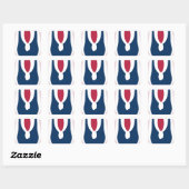 Mooie rode, witte, blauwe textuur kleur Abstract Vierkante Sticker (Vel)