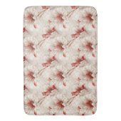 Mooie rode witte bloemen badmat (Voorkant Verticaal)