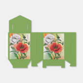 Mooie rode witte maandop bedankdoosjes (Uitgevouwen)