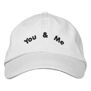 Mooie romance geliefden jij & ik witte kleur hoed geborduurde pet
