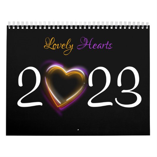 Mooie Romantische harten 2023 Kalender (Hoes)