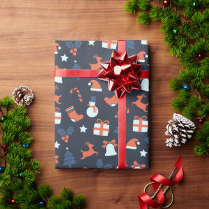 Mooie Romantische Initiële Seizoensverjaardagsfees Cadeaupapier