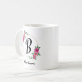 Mooie romantische lente kleurrijke meisjesbloemen koffiemok (Voorkant links)