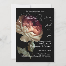 Mooie Romantische Oud-Wereld Geschilderde Roze Blo Kaart