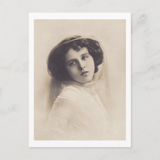 Mooie romantische vrouw  briefkaart (Voorkant)