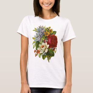Mooie Romantische zomerkamp met Red Rose T-shirt