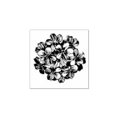 Mooie ronde hydrangea bloesem, flesisch 	rubberstempel (Afrduk)