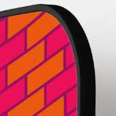 Mooie Rood Bakstenen Moderne Pro Pickleball Paddle (Links Detail)