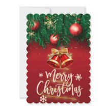 Mooie Rood Goud Vrolijk Kerstfeest Persoonlijke We