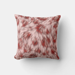 Mooie Rood & Roze Abstracte Ontwerp Vierkante Kuss Buitenkussen