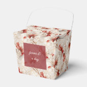 Mooie Rood Witte Bloemen Bedankdoosjes (Voorkant Zijde)