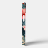 Mooie rood/witte bloemen lente bloemenpatroon Case-Mate iPhone case (Achterkant / Rechts)