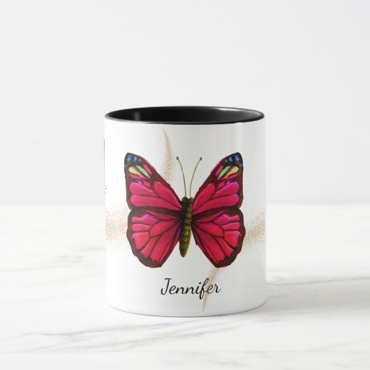 Mooie roodbruine goudvlinder mok (Midden)