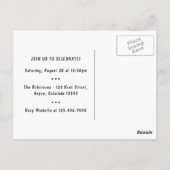 Mooie roodharige rockster meisje verjaardagsfeestj briefkaart (Achterkant)