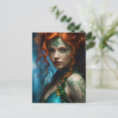 Mooie roodharige vrouw briefkaart (Staand voorkant)