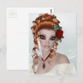 Mooie Roodkopvrouw Briefkaart (Voorkant / Achterkant)