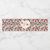 Mooie Roos Fancy Trouw Waterfles Label Waterfles Etiket (Enkel label)