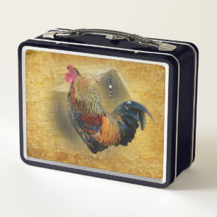 Mooie Rooster en Rustic Barn Chicken Coop
