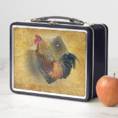 Mooie Rooster en Rustic Barn Chicken Coop (In situ)