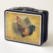 Mooie Rooster en Rustic Barn Chicken Coop (Voorkant)