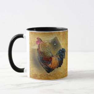 Mooie Rooster en Rustic Barn Chicken Coop Mok