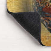 Mooie Rooster en Rustic Barn Chicken Coop Muismat (Hoek)