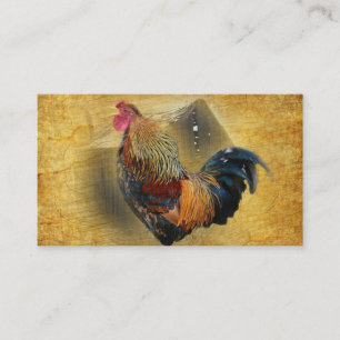 Mooie Rooster en Rustic Barn Chicken Coop Visitekaartje