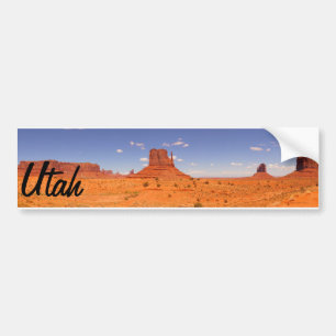Mooie rotsformatie Utah schilderde woestijn Bumpersticker