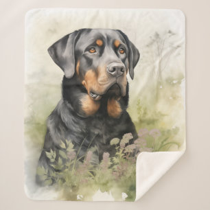 Mooie rottweiler sherpa deken