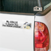 Mooie Rough Collie dog kunst Bumpersticker (Op Truck)