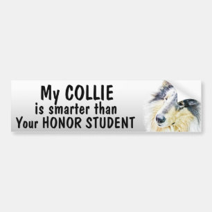 Mooie Rough Collie dog kunst Bumpersticker
