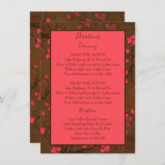 Mooie routebeschrijving informatiekaartje (Voorkant / Achterkant)