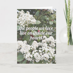 Mooie rouw witte bloemen rouw citaat kaart
