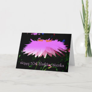 Mooie Roze 50ste Verjaardag Verjaardagskaart Kaart
