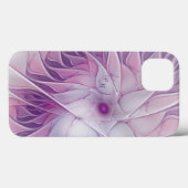 Mooie roze Abstracte fractale Initialen Case-Mate iPhone Case (Achterkant (horizontaal))