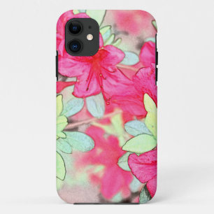 mooie roze azalea bloemen. bloemtuin plant ph iPhone 11 hoesje