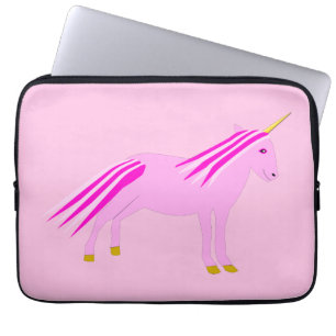 Mooie Roze Baby Meisje Eenhoorn Laptop Sleeve