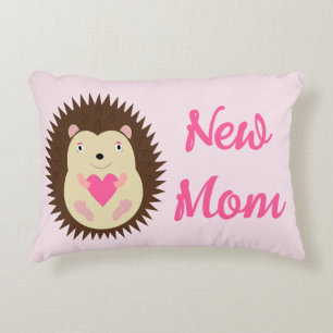Mooie Roze Baby Meisje Egel Op Maat Accent Kussen