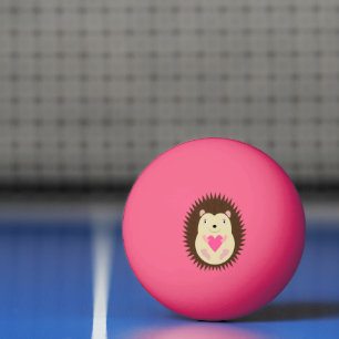 Mooie Roze Baby Meisje Egel Pingpongballen