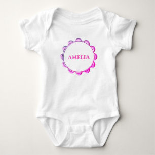 Mooie Roze Baby Meisje Rompertje met Naam Romper
