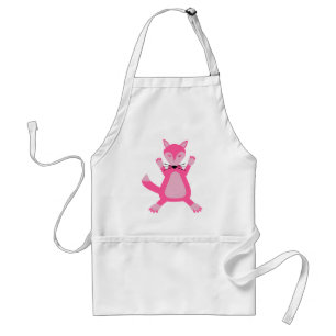 Mooie Roze Baby Meisje Vos Standaard Schort