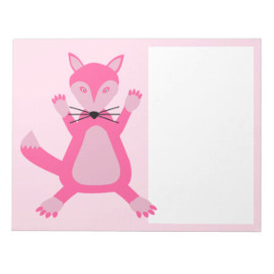 Mooie Roze Baby Meisjes Vos Notitieblok