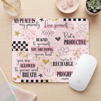 Mooie Roze Baby Quotes over Zelfliefde ter Inspira Muismat
